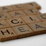 scrabble, scrabble pieces, lettering, letters, wood, scrabble tiles, white background, words, salt, fat, acid, heat, cookery, cooking, cordon bleu, basics, cookery basics, samin nosrat, ingredients,